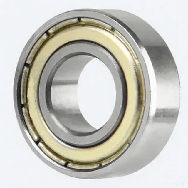 6201 ZZ bearing side view showing steel shield cover