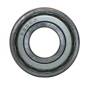 6202ZZ bearing front view showing both metal shields