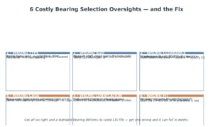 6 costly bearing selection mistakes overview chart with corrections for type size clearance cage lubrication and fit